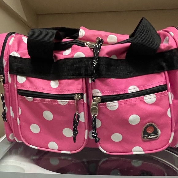 Pink Polka Dot Rockland Tote Bag - Picture 3 of 14